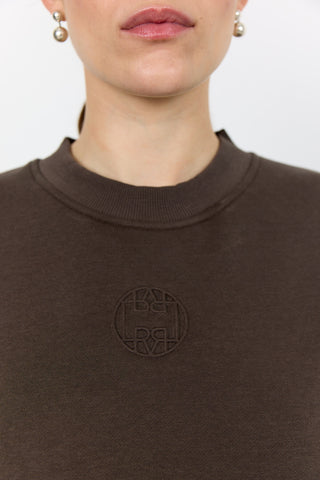 LR-NUKA 12 Sweatshirt Mørk brun