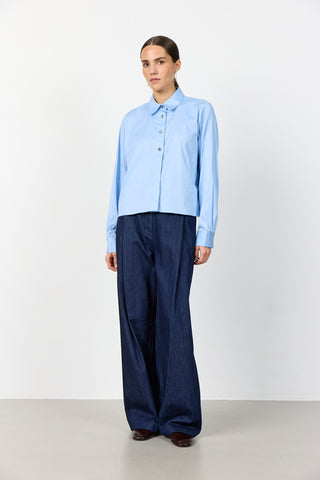 LR-ISLA SOLID 136 Skjorte Lyseblå