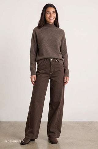 LR-ELOISE 6 Pullover Mørk brun