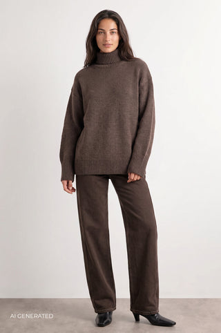LR-PERLE 3 Pullover Brun