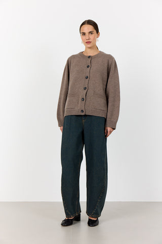 LR-PERLE 9 Cardigan Lys brun