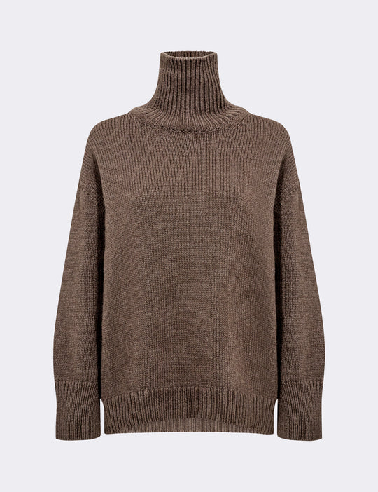 LR-PERLE 3 Pullover Lys brun