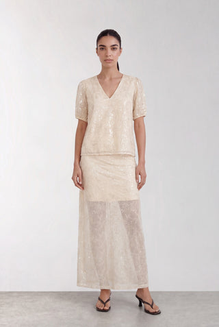 LR-ROXY 1 Bluse Lys sand