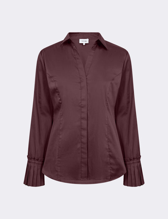 LR-ISLA SOLID 130 Skjorte Bordeaux