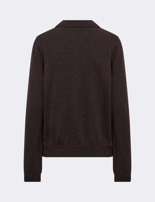 LR-ISMAILA 6 Cardigan Mørk brun