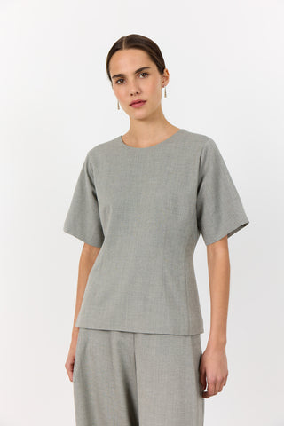 LR-NELLY 2 Top Lys grå