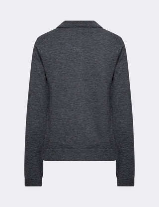 LR-ISMAILA 6 Cardigan Mørk grå