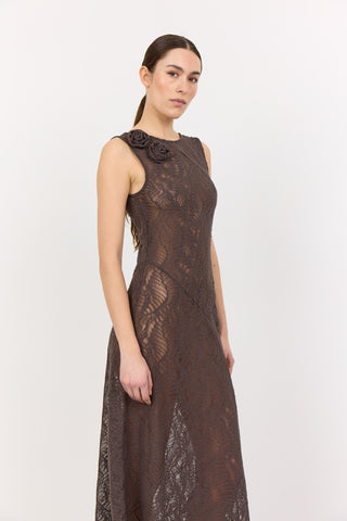 LR-LENA 1 Kjole Mørk brun