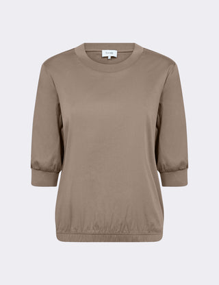 LR-ISLA SOLID 123 Bluse Mørk sand
