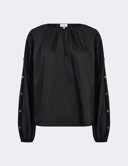 LR-ISLA SOLID 131 Bluse Sort