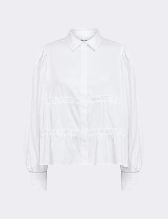 LR-ISLA SOLID 95 Skjorte Hvid