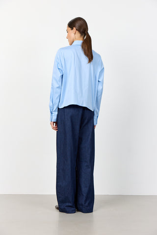 LR-ISLA SOLID 136 Skjorte Lyseblå