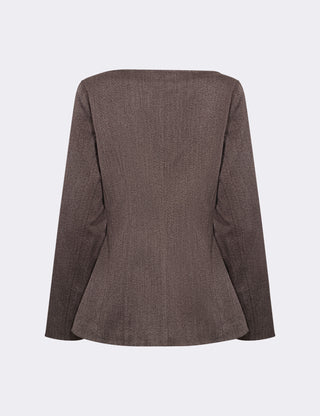 LR-OBASSIE 3 Blazer Mørk brun