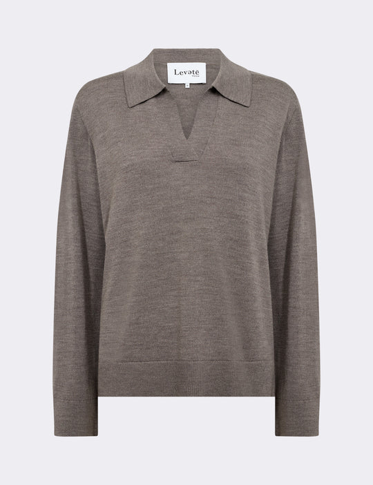 LR-ISMAILA 9 Pullover Lys brun