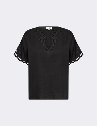 LR-NAJA 61 Bluse Sort
