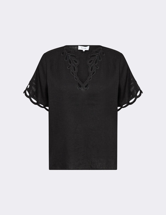LR-NAJA 61 Bluse Sort