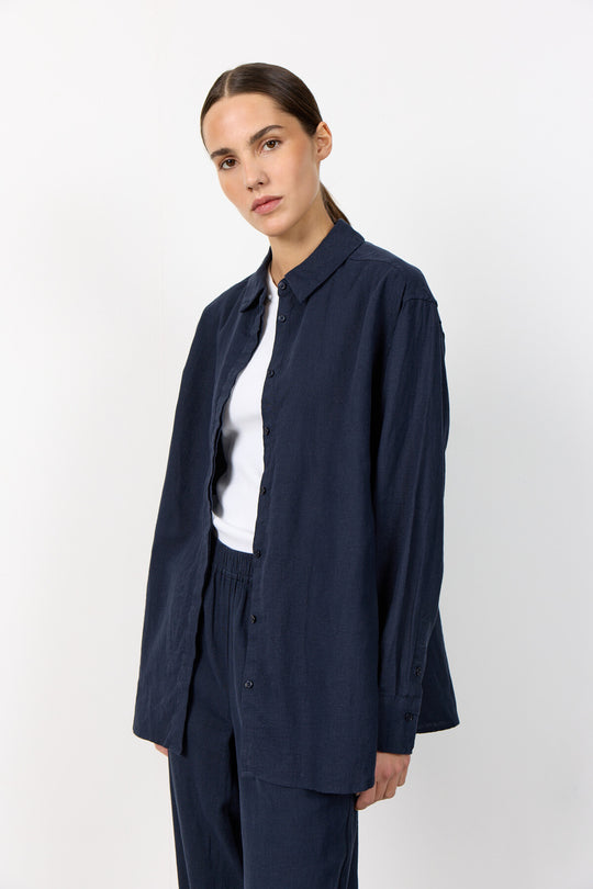 LR-NAJA 20 Skjorte Mørk blå