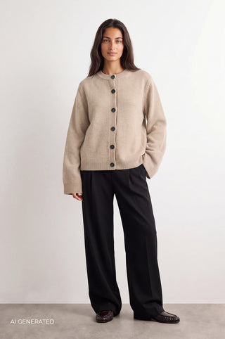LR-PERLE 9 Cardigan Sand