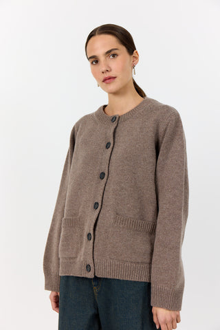LR-PERLE 9 Cardigan Lys brun