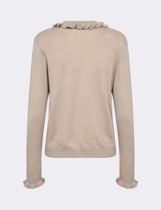 LR-ISMAILA 14 Cardigan Lys brun