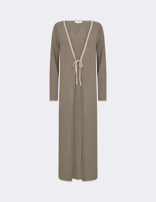 LR-LILY 2 Cardigan Mørk sand