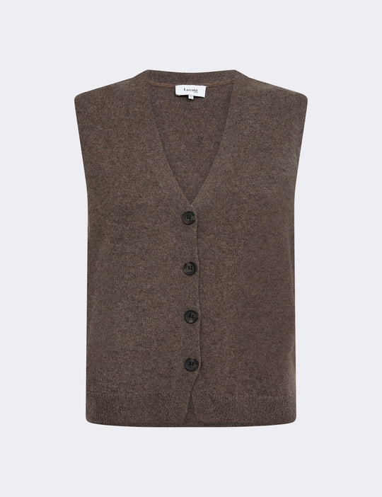 LR-ELOISE 10 Vest Mørk brun