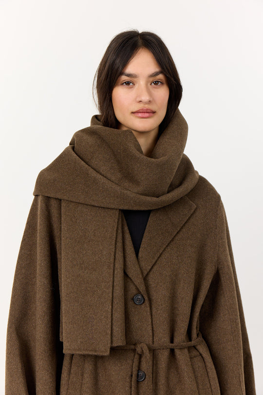 LR-OWA 31 Tørklæde Mørk brun