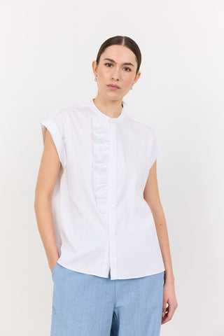 LR-ISLA SOLID 122 Bluse Hvid