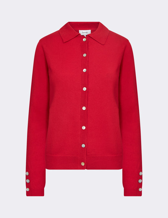 LR-ISMAILA 6 Cardigan Rød