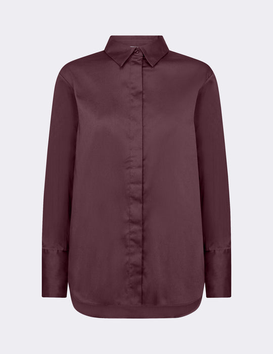 LR-ISLA SOLID 7 Skjorte Bordeaux