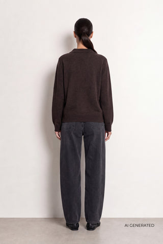 LR-ISMAILA 9 Pullover Mørk brun