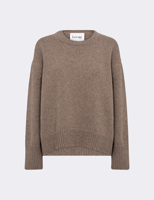 LR-PERLE 1 Pullover Lys brun