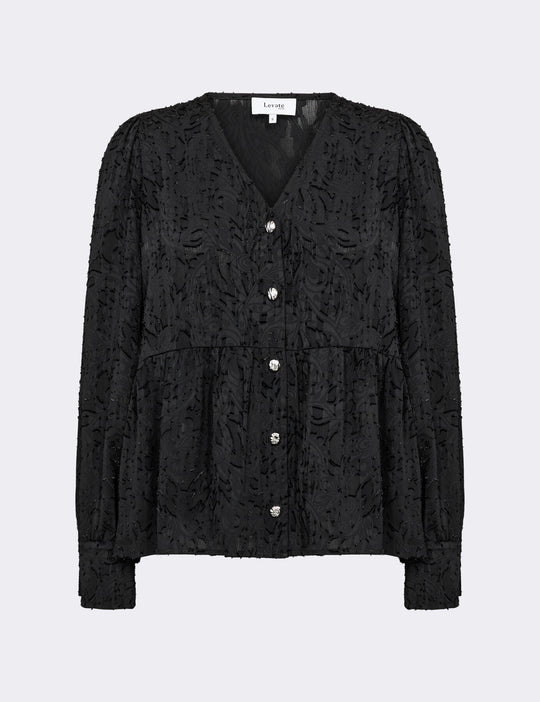 LR-OVETTE 1 Bluse Sort