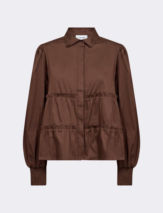 LR-ISLA SOLID 95 Skjorte Brun