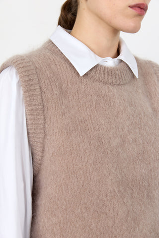 LR-NOREEN 5 Vest Lys brun